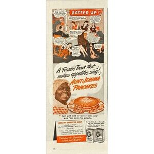 Print Ad 1946 Pancake Mix "A Treat that Makes Appetites Sing!" Vtg